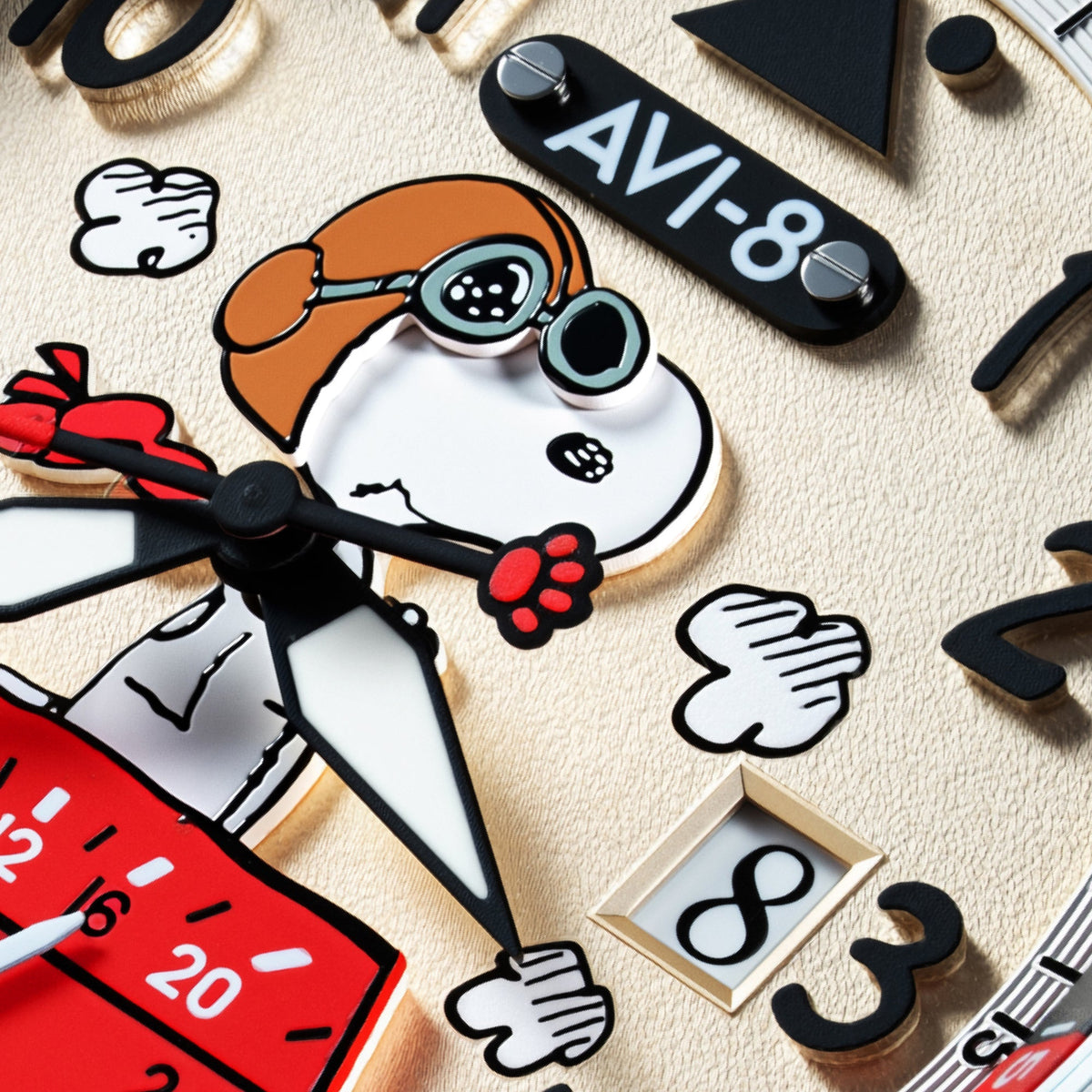 AVI-8 McKellar Dual Time Peanuts Snoopy Flying Ace – Ruby Ace (Limited Edition) – image 5