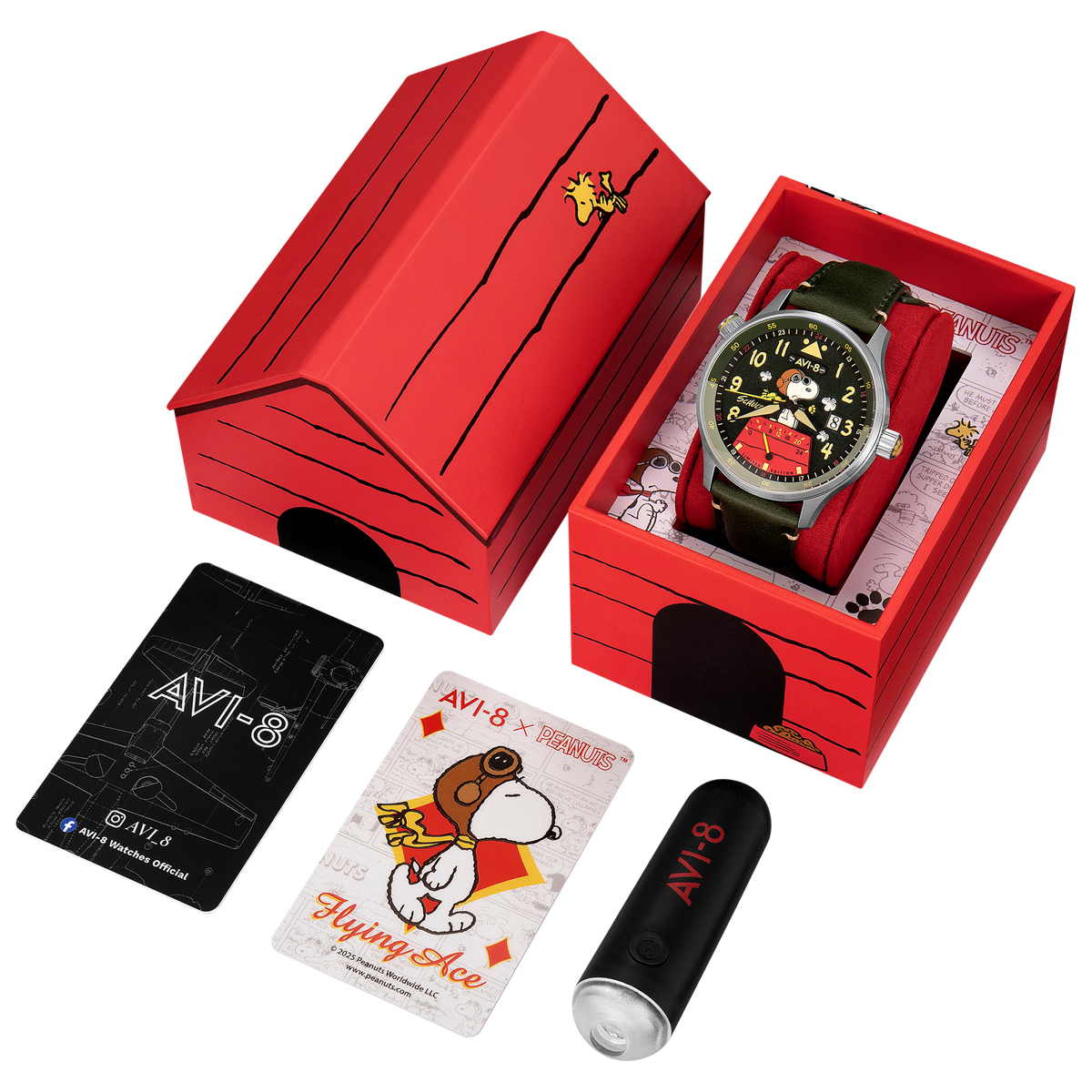 AVI-8 McKellar Dual Time Peanuts Snoopy Flying Ace – Pine Pilot (Limited Edition) – image 8