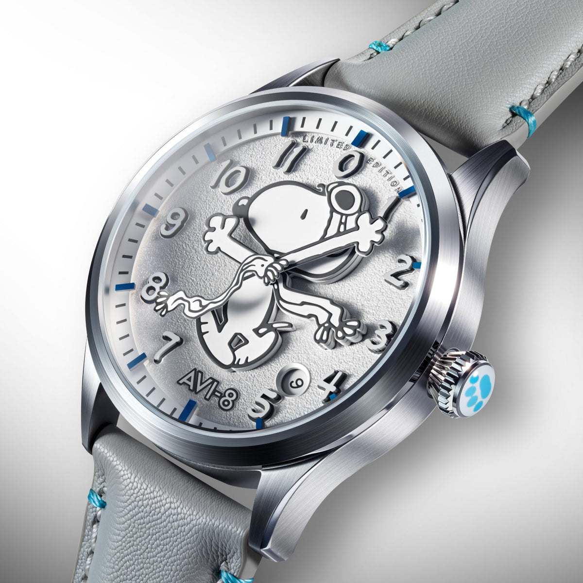 AVI-8 Engineer Automatic Peanuts Snoopy Flying Ace Monotone – Cloud Cover (Limited Edition) – image 3
