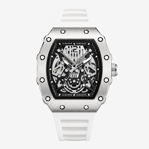 FYNTHER Chrono Skeleton Watch – White