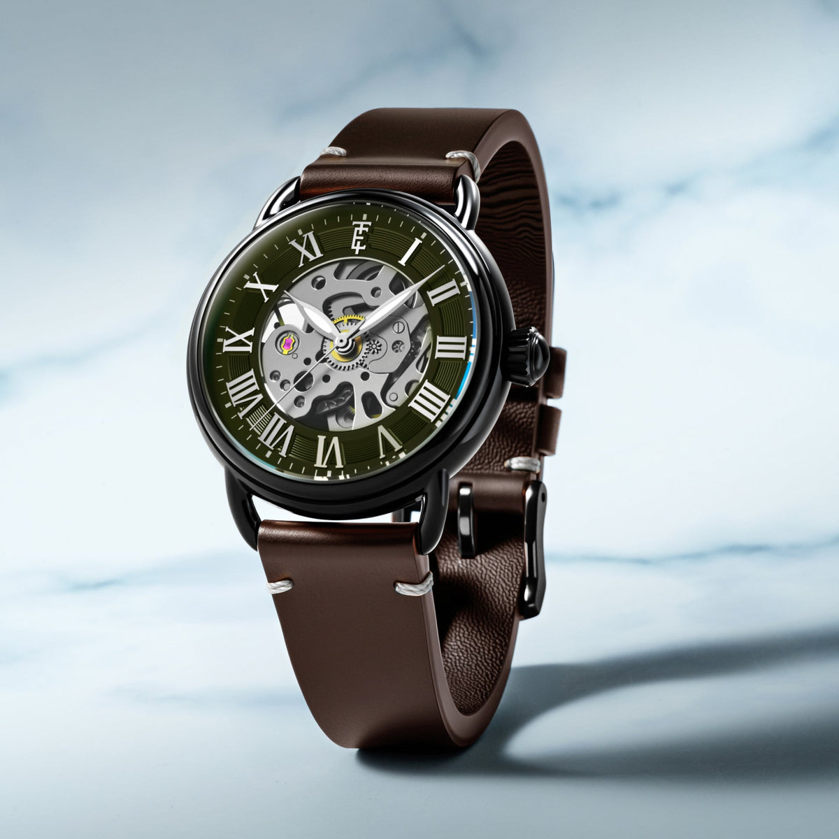 Thomas Earnshaw Investigator 40 Automatic – Olive Green – image 2