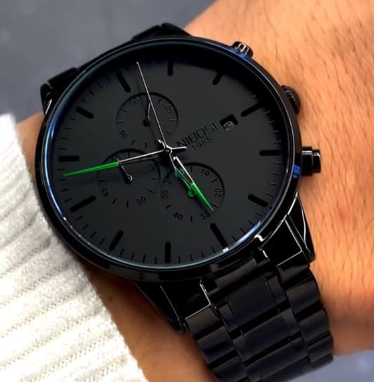 Nibosi Prestige Men's Watch – Black & Green