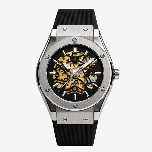 FYNTHER Elite Skeleton Watch – Silver