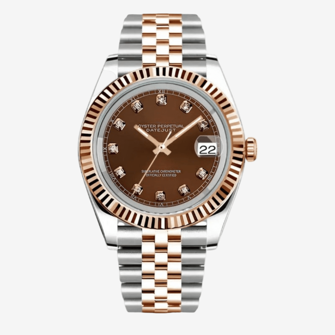 FYNTHER Datejust EDITION ROSE TWO-TONE DIAMOND TOBACCO JUBILEE MOD