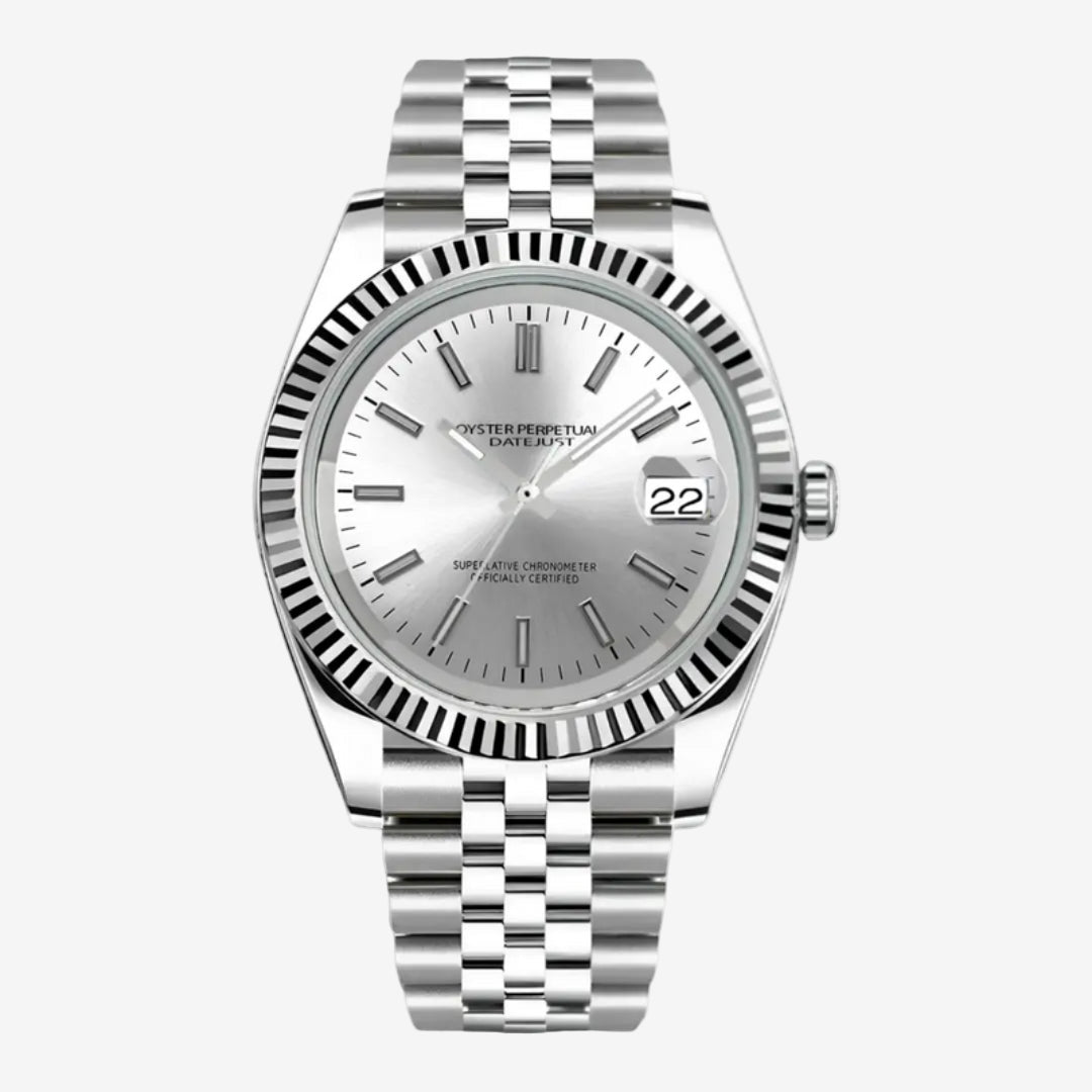 FYNTHER Datejust EDITION SILVER ARABIC PLATINUM JUBILEE MOD