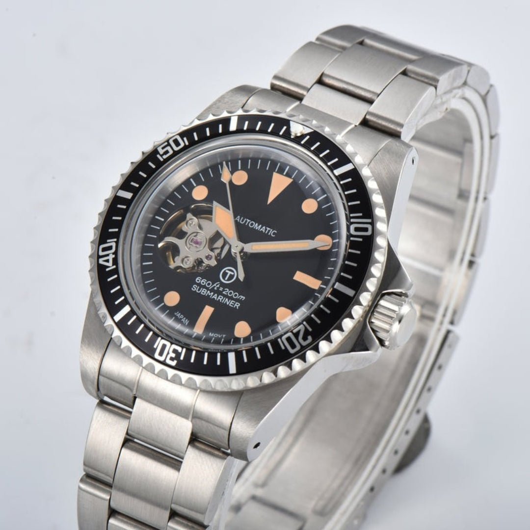 FYNTHER Submariner EDITION VINTAGE MILSUB OPEN HEART MOD