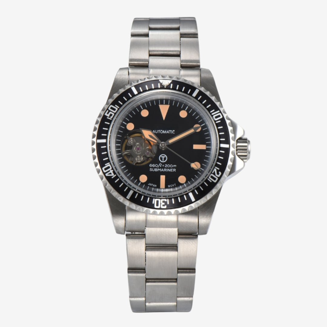 FYNTHER Submariner EDITION VINTAGE MILSUB OPEN HEART MOD
