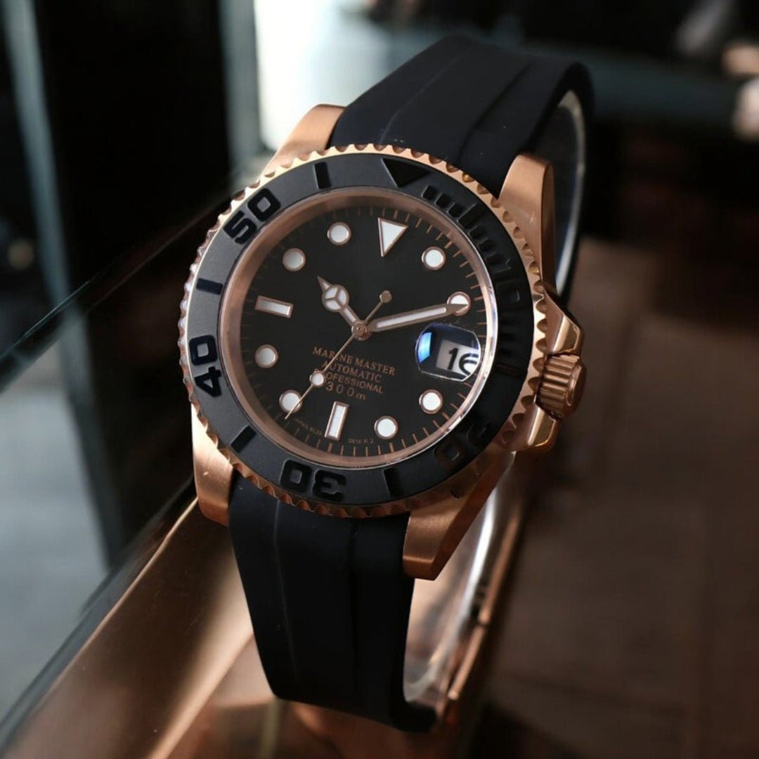 FYNTHER Submariner EDITION YACHT MASTER ROSE GOLD MOD
