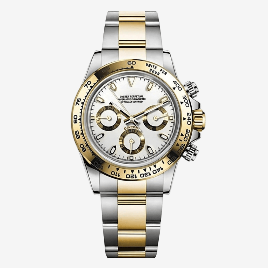 FYNTHER Daytona CHRONOGRAPH EDITION GOLD TWO-TONE PANDA MOD