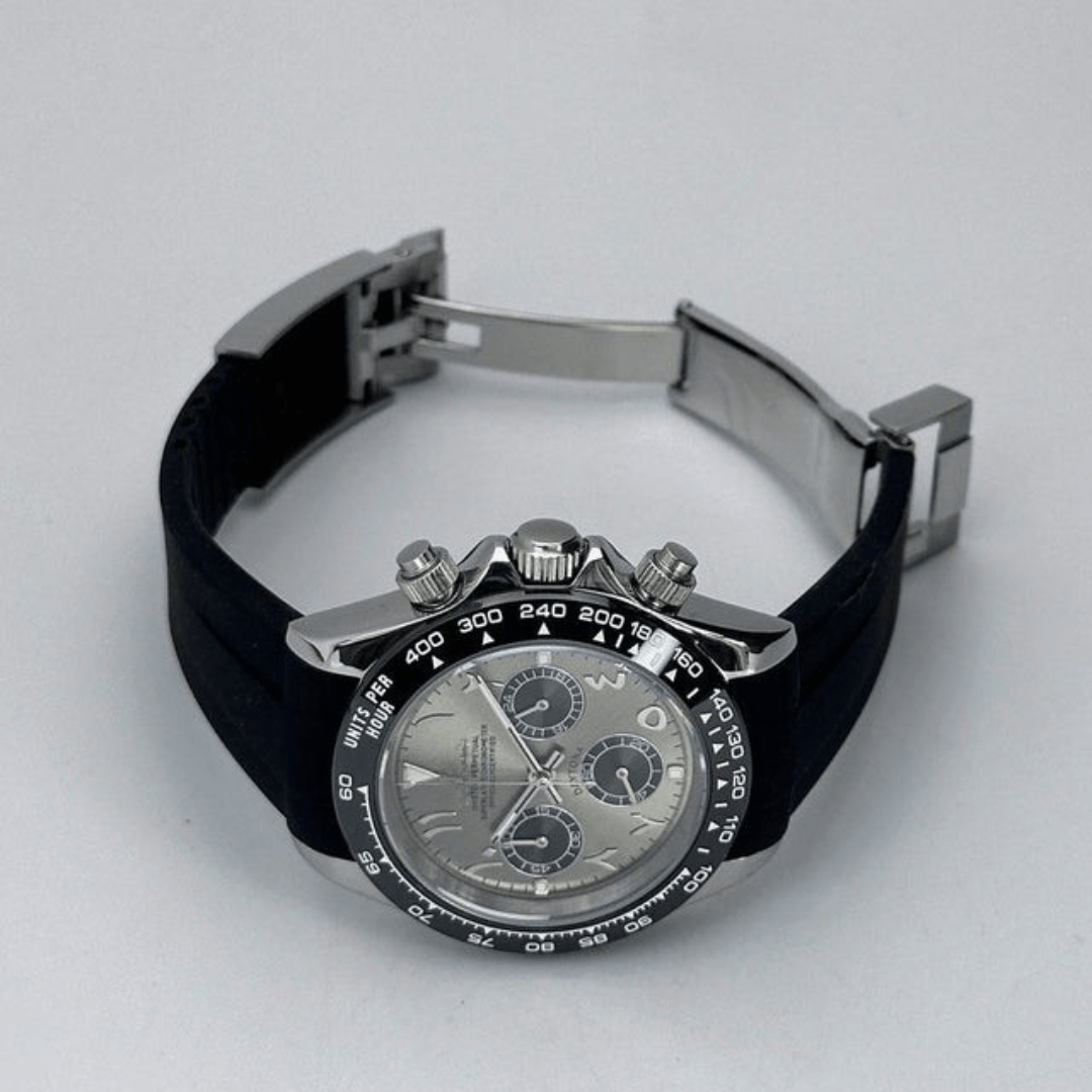 FYNTHER Daytona CHRONOGRAPH EDITION RHODIUM ARABIC MOD