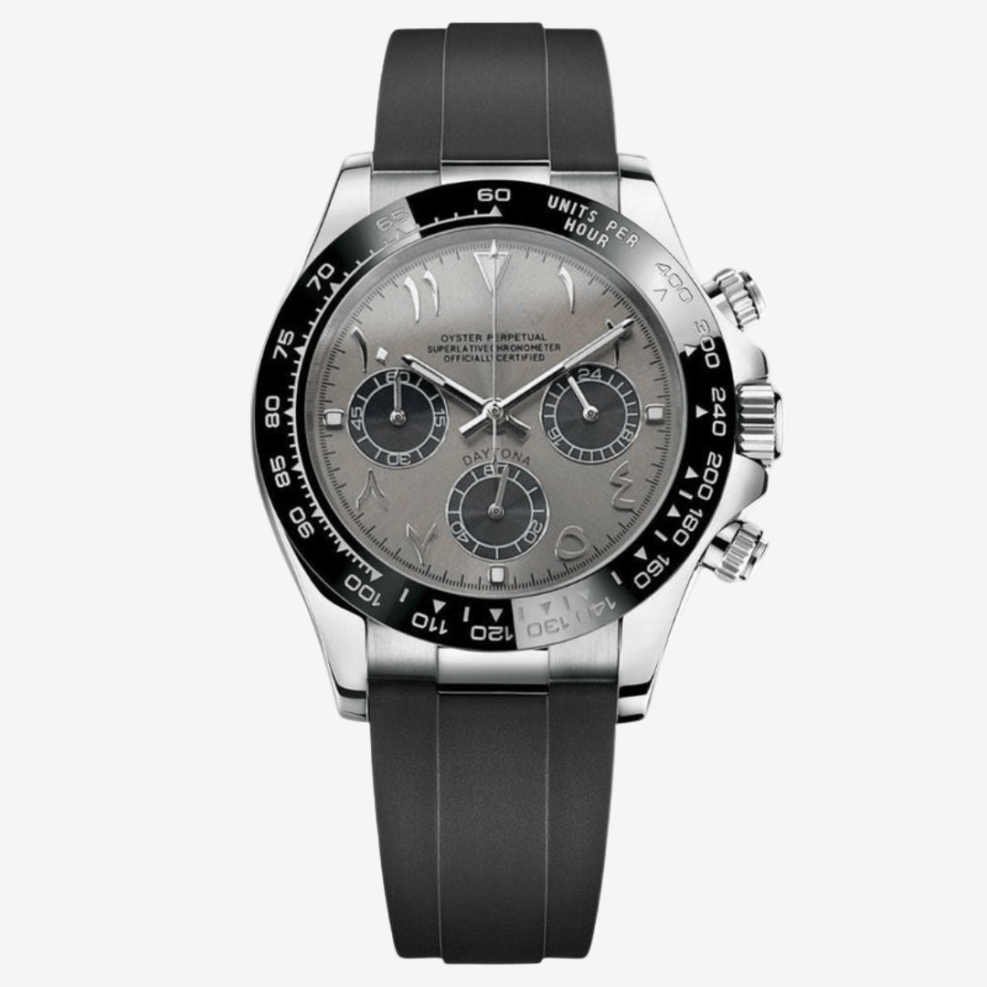 FYNTHER Daytona CHRONOGRAPH EDITION RHODIUM ARABIC MOD