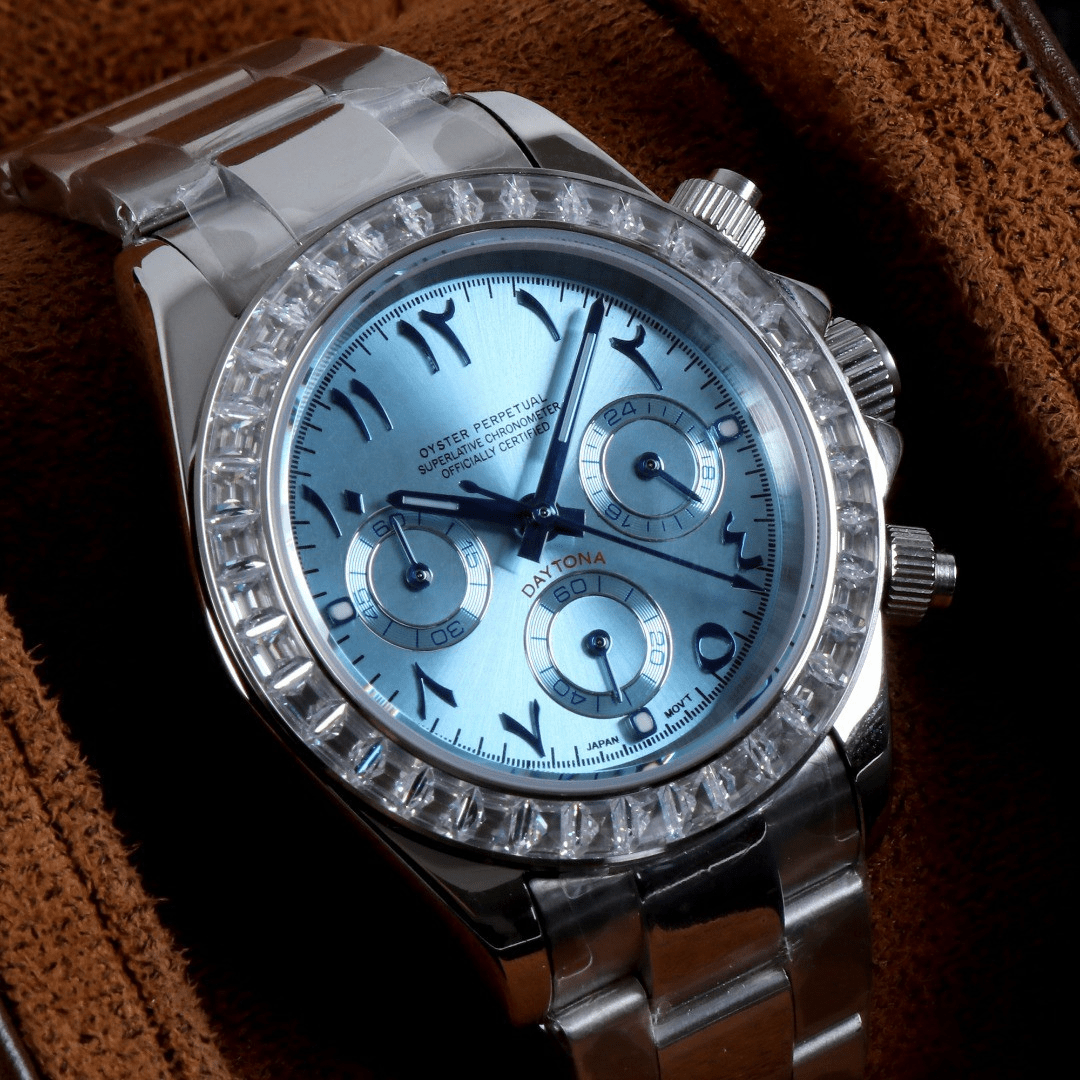 FYNTHER Daytona CHRONOGRAPH MOD ARABIC ICE BAGUETTE EDITION