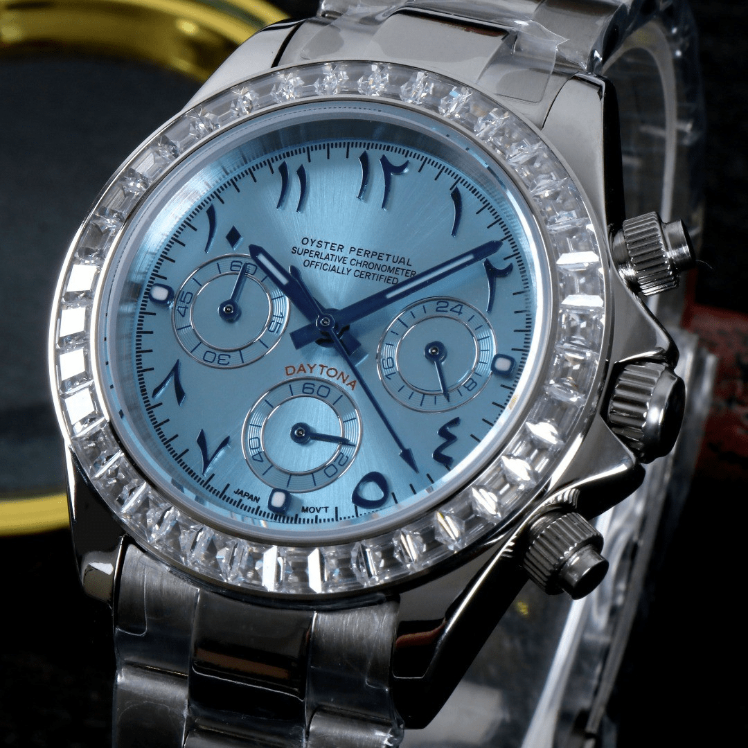 FYNTHER Daytona CHRONOGRAPH MOD ARABIC ICE BAGUETTE EDITION