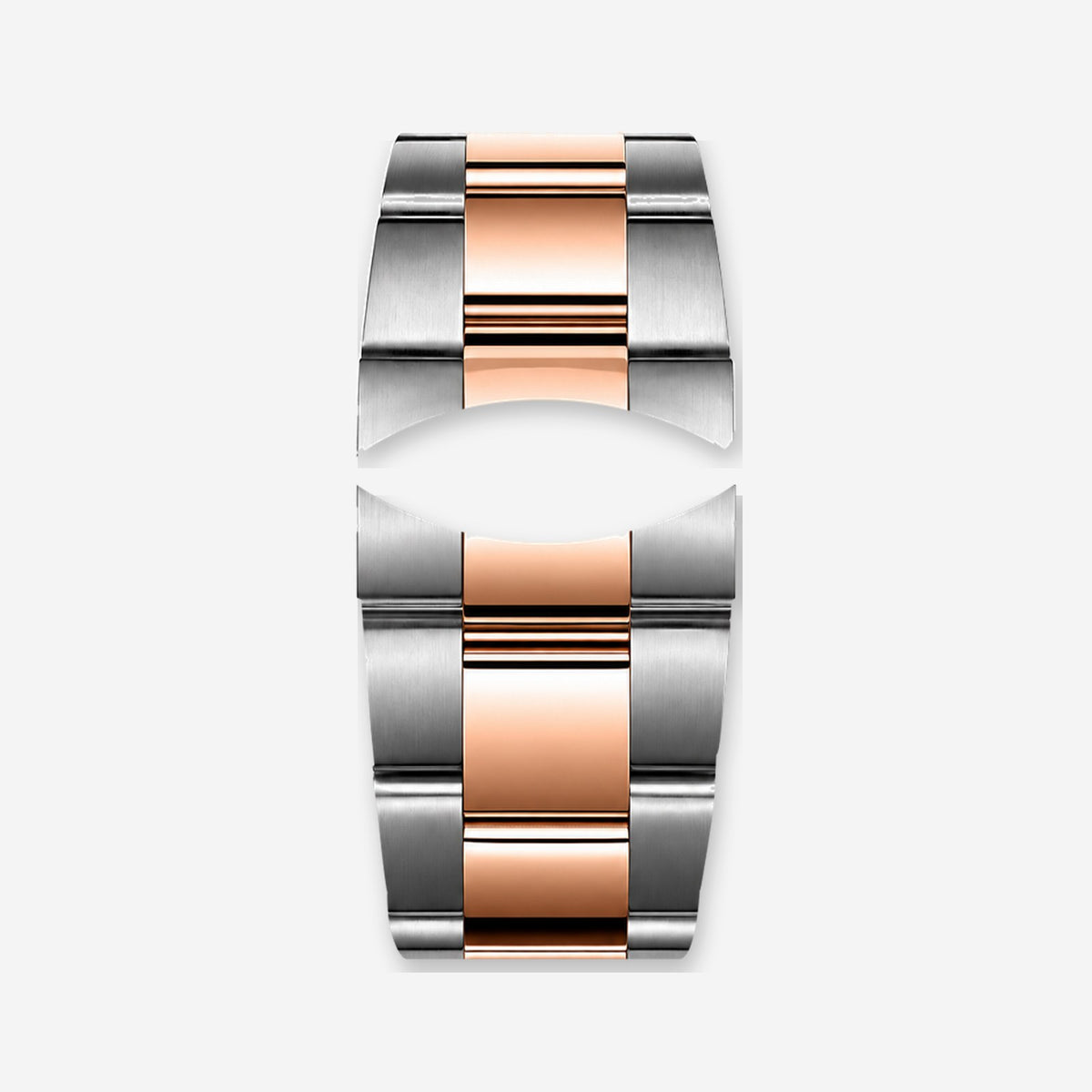 Brazalete de acero bicolor oro rosa cepillado | Classic