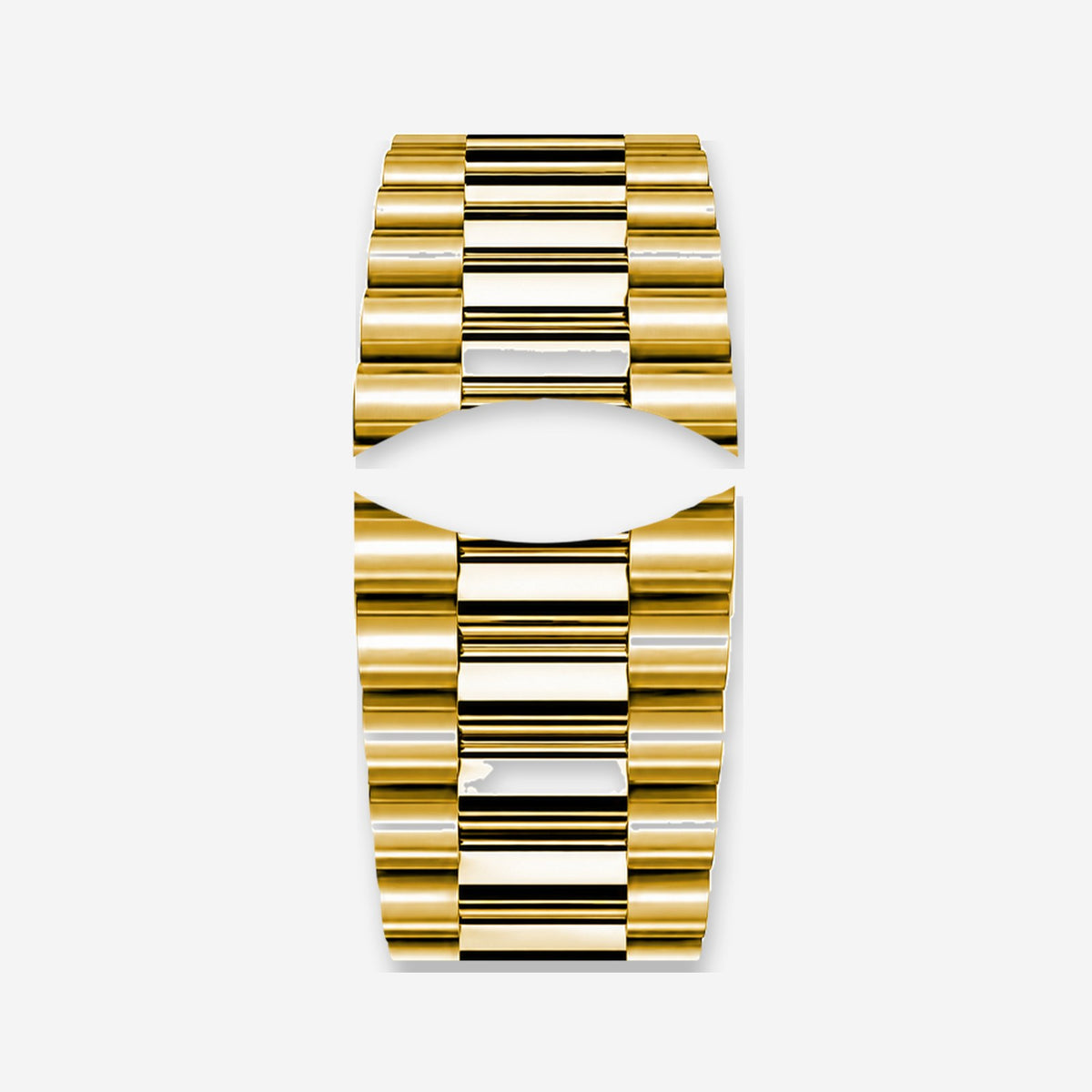 Brazalete de acero tono oro redondeado | Prestige