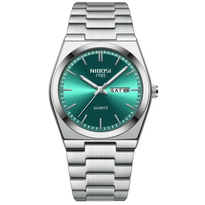 Nibosi Ardenne Men's Watch – Silver & Green