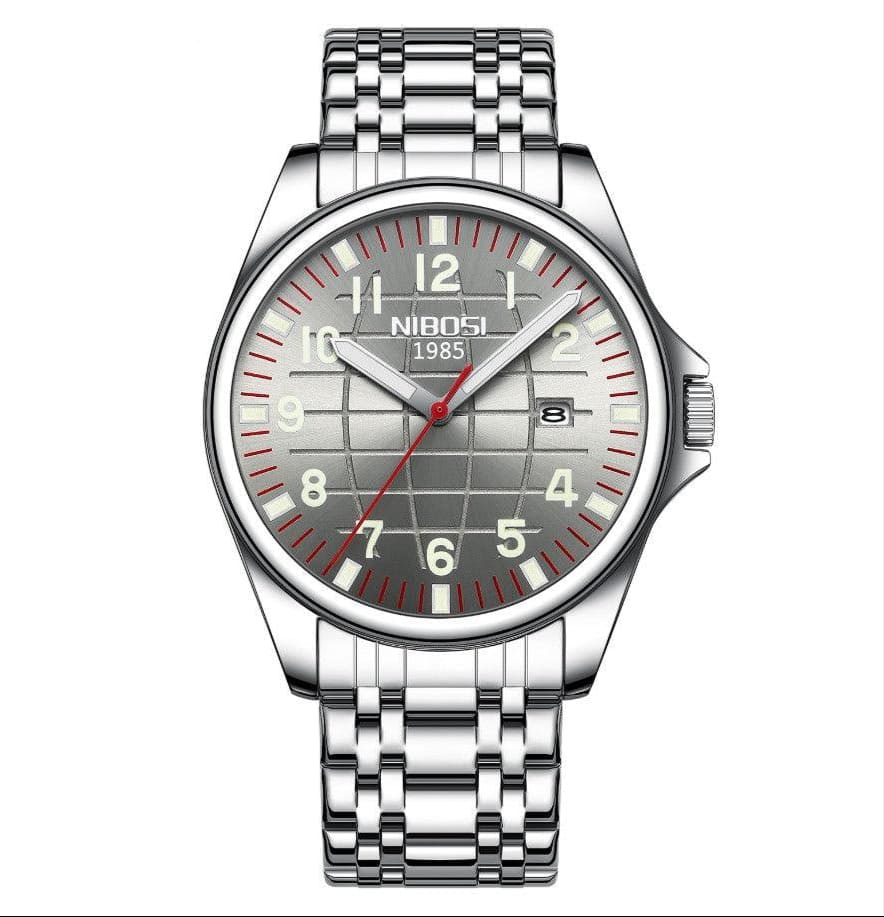 Nibosi Horizont Men's Watch – Silver