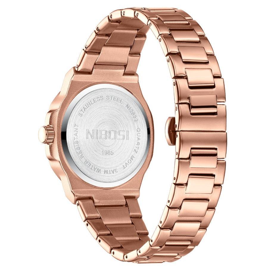 Nibosi Astronaut Limited Edition Men's Watch – Rose Gold & Black