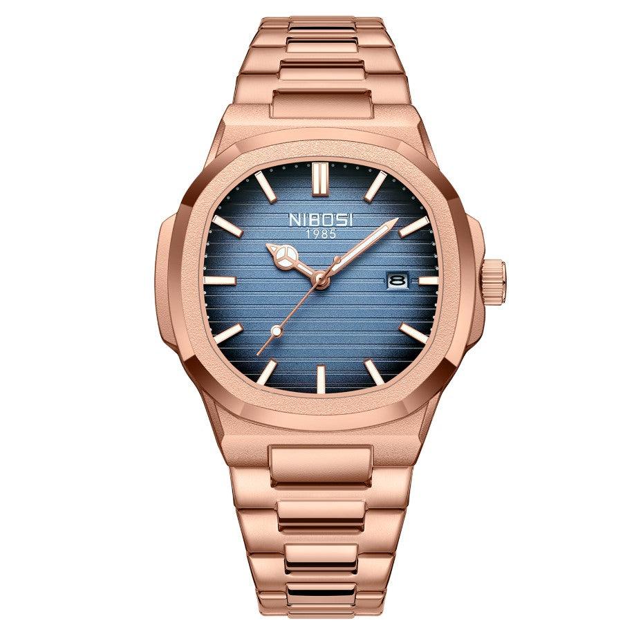 Nibosi Astronaut Limited Edition Men's Watch – Rose Gold & Blue