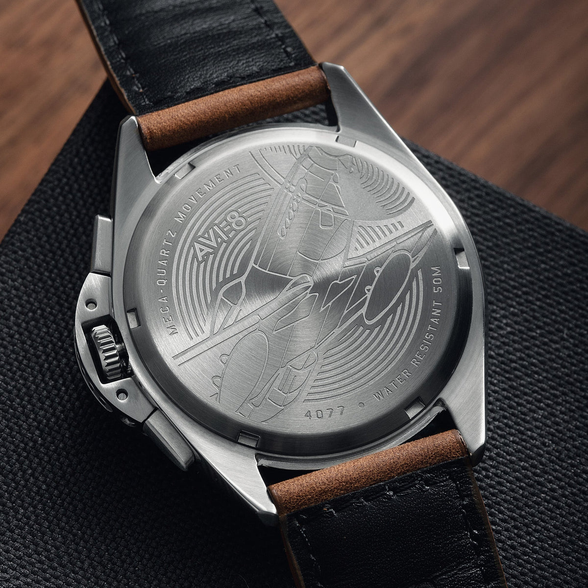 AVI-8 P-51 Mustang Blakeslee Chronograph – Bronze Oak – image 8