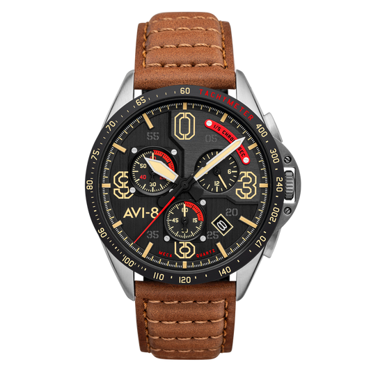 AVI-8 P-51 Mustang Blakeslee Chronograph – Bronze Oak – image 1
