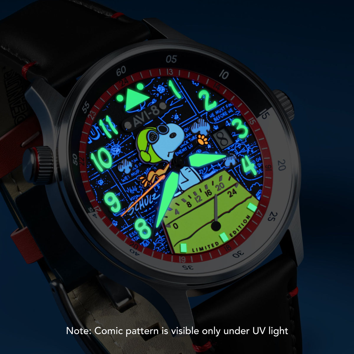 AVI-8 McKellar Dual Time Peanuts Snoopy Flying Ace – Phantom Flyer (Limited Edition) – image 6