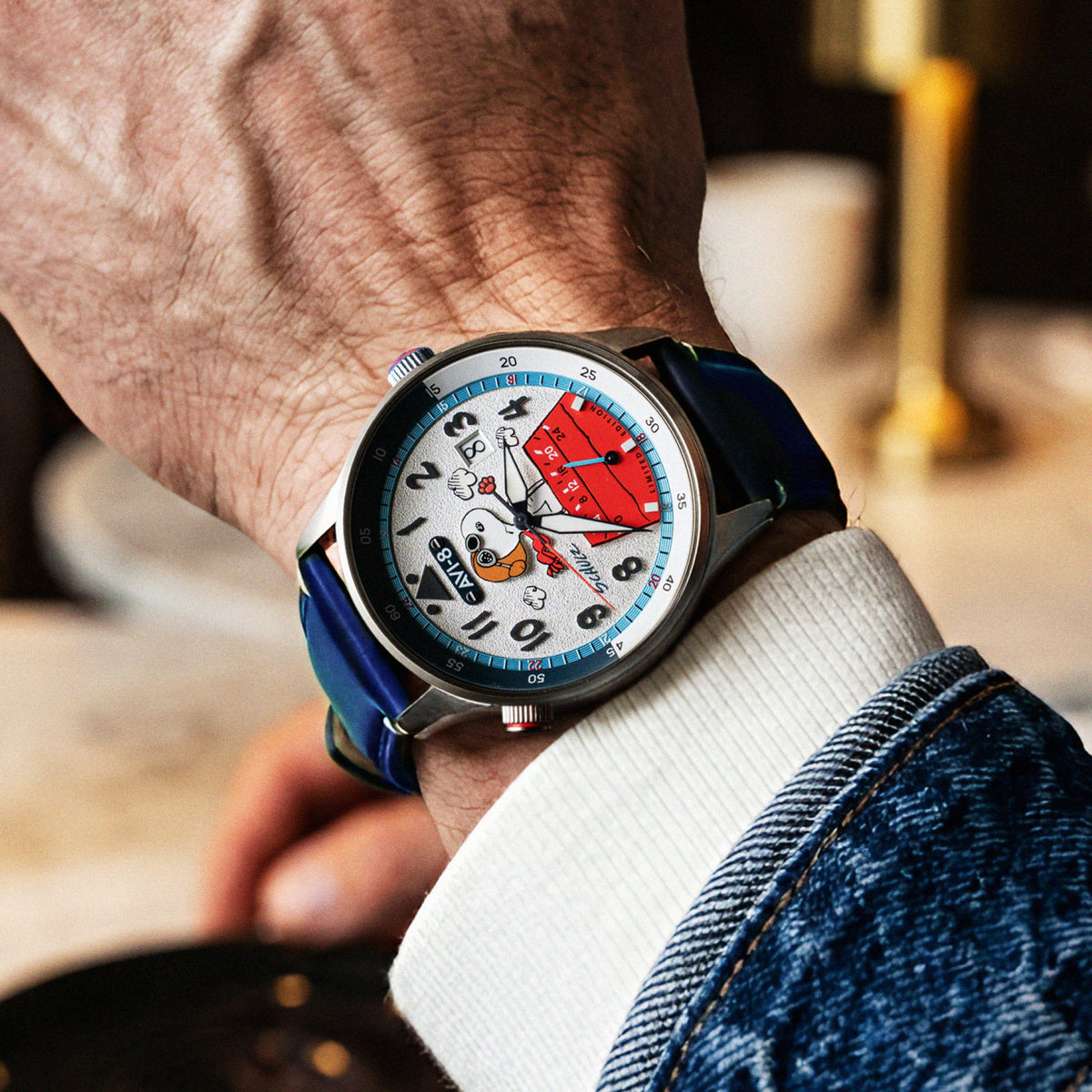 AVI-8 McKellar Dual Time Peanuts Snoopy Flying Ace – Aero Blue (Limited Edition) – image 2