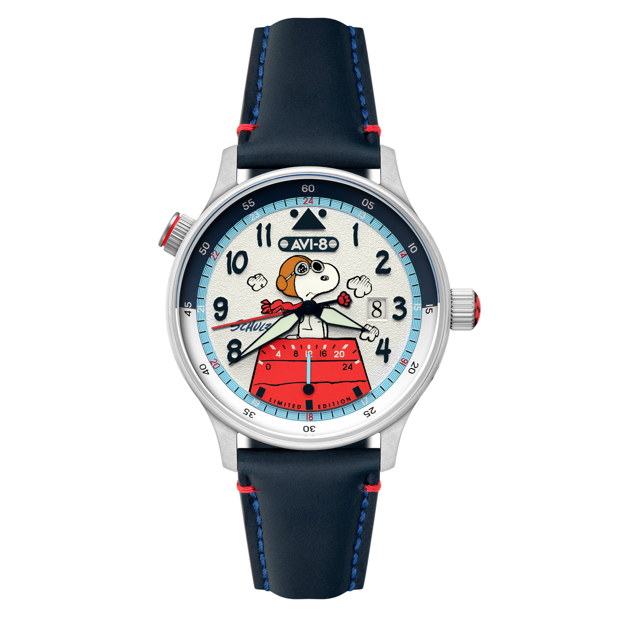 AVI-8 McKellar Dual Time Peanuts Snoopy Flying Ace – Aero Blue (Limited Edition) – image 1
