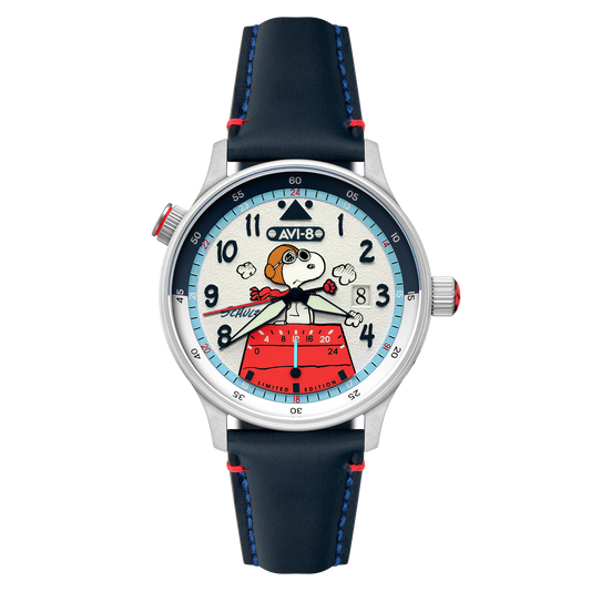 AVI-8 McKellar Dual Time Peanuts Snoopy Flying Ace – Aero Blue (Limited Edition) – image 1