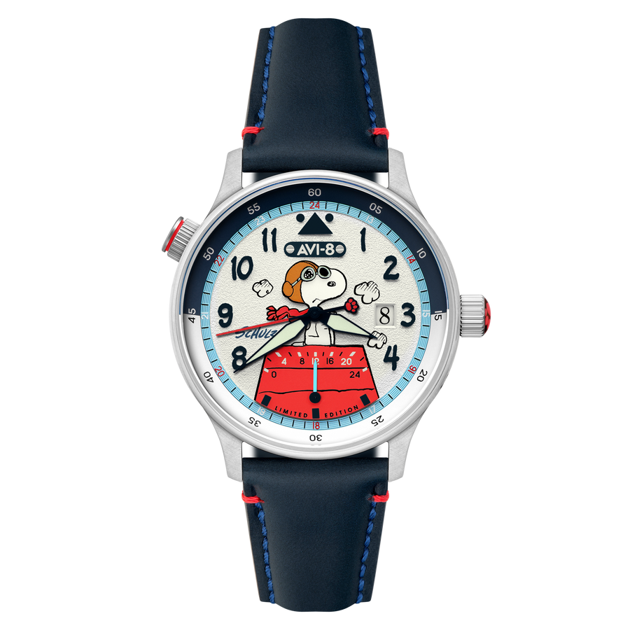 AVI-8 McKellar Dual Time Peanuts Snoopy Flying Ace – Aero Blue (Limited Edition) – image 1