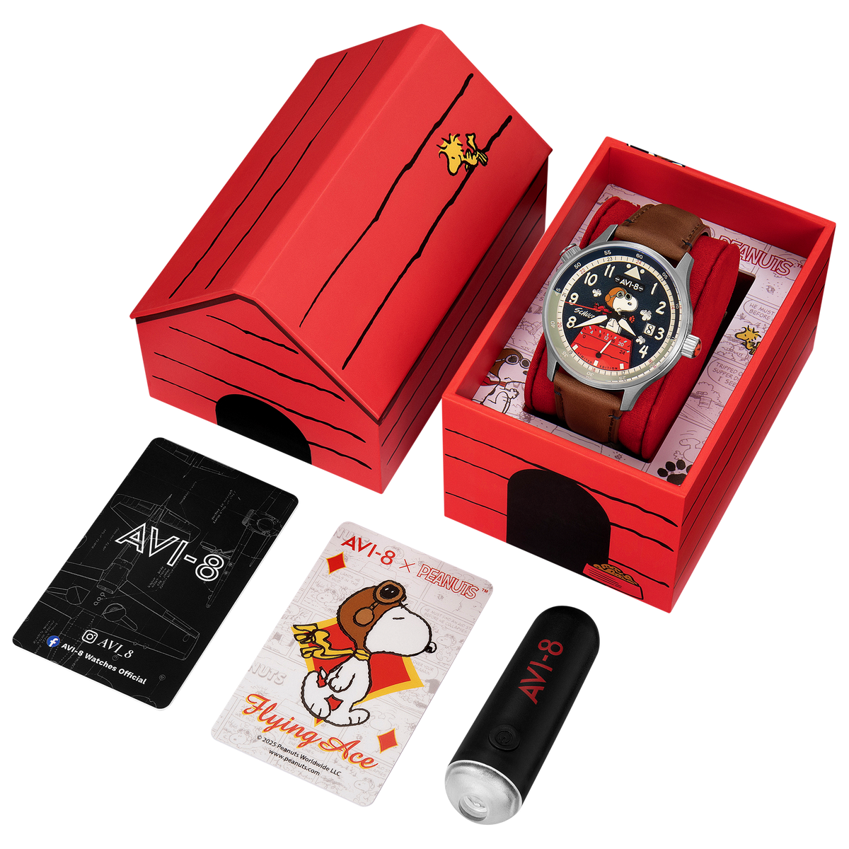 AVI-8 McKellar Dual Time Peanuts Snoopy Flying Ace – Azure Aviator (Limited Edition) – image 8