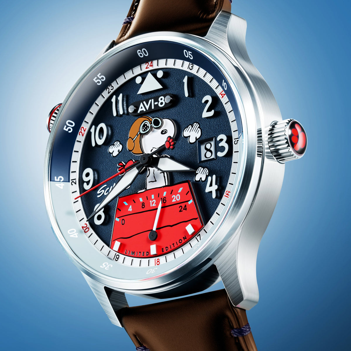 AVI-8 McKellar Dual Time Peanuts Snoopy Flying Ace – Azure Aviator (Limited Edition) – image 3