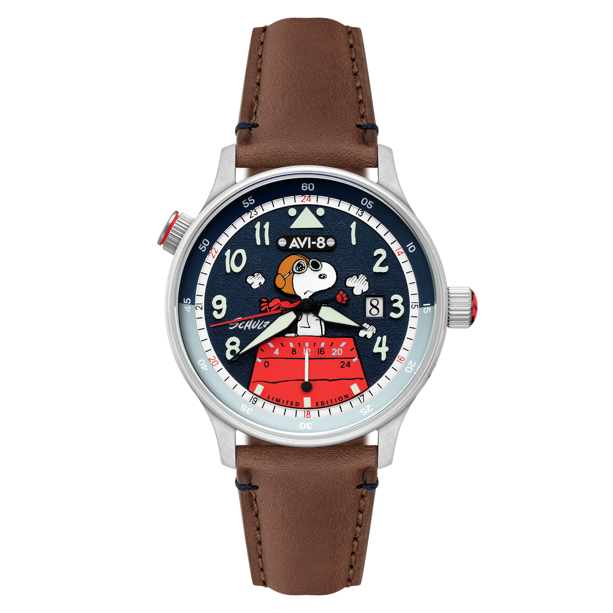 AVI-8 McKellar Dual Time Peanuts Snoopy Flying Ace – Azure Aviator (Limited Edition) – image 1
