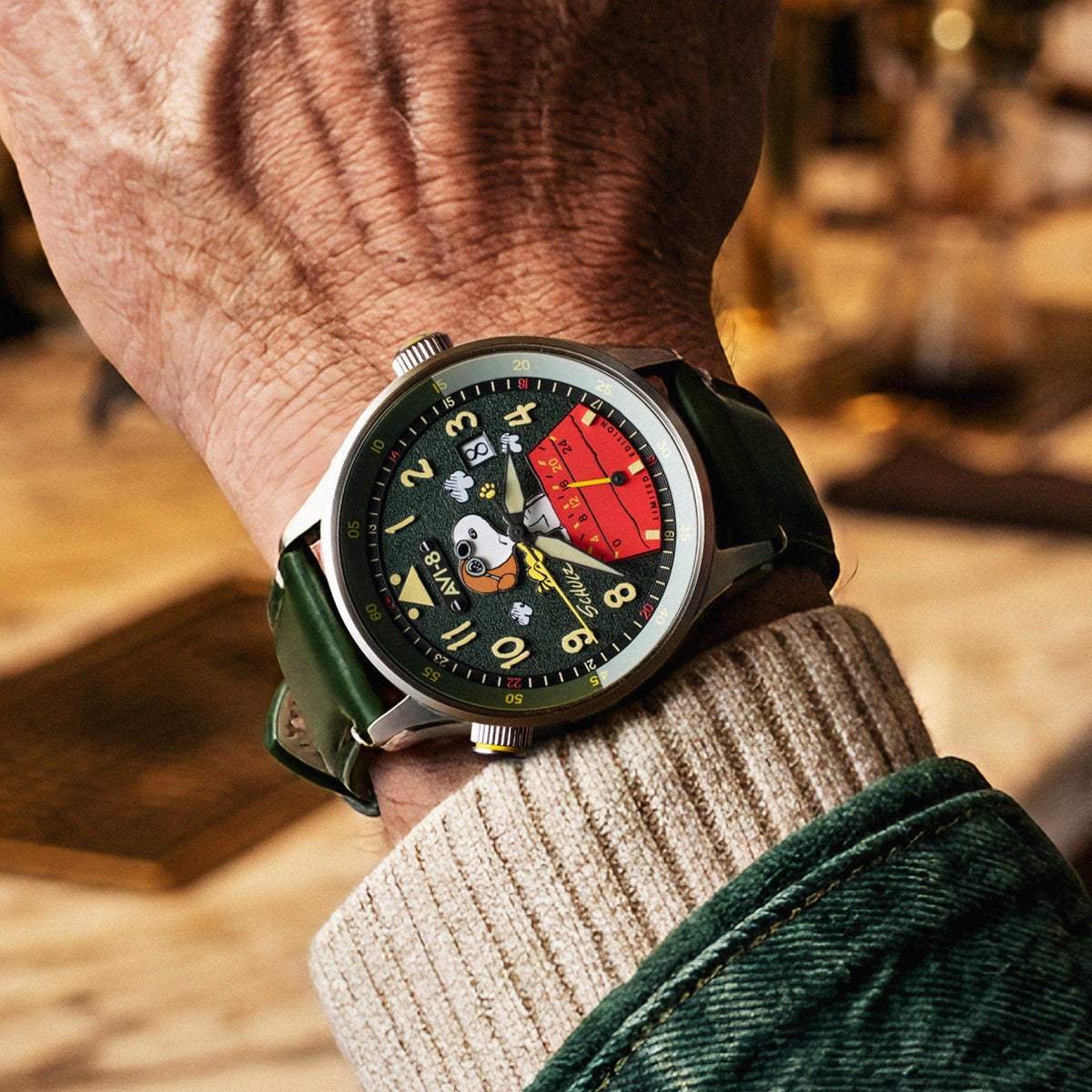 AVI-8 McKellar Dual Time Peanuts Snoopy Flying Ace – Pine Pilot (Limited Edition) – image 2