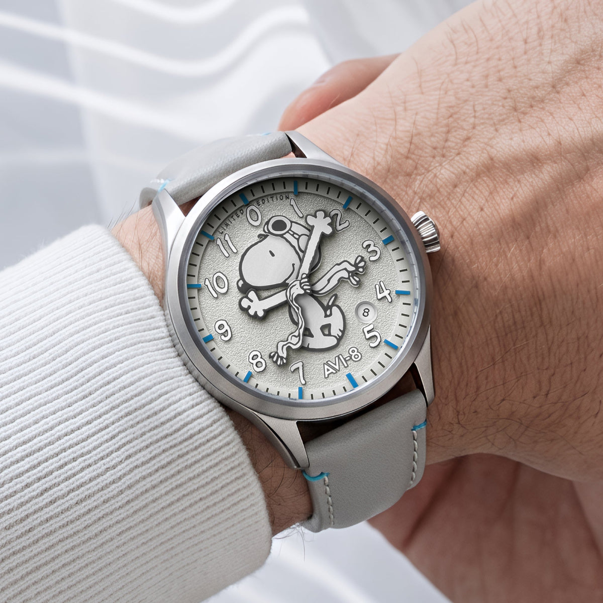 AVI-8 Engineer Automatic Peanuts Snoopy Flying Ace Monotone – Cloud Cover (Limited Edition) – image 2