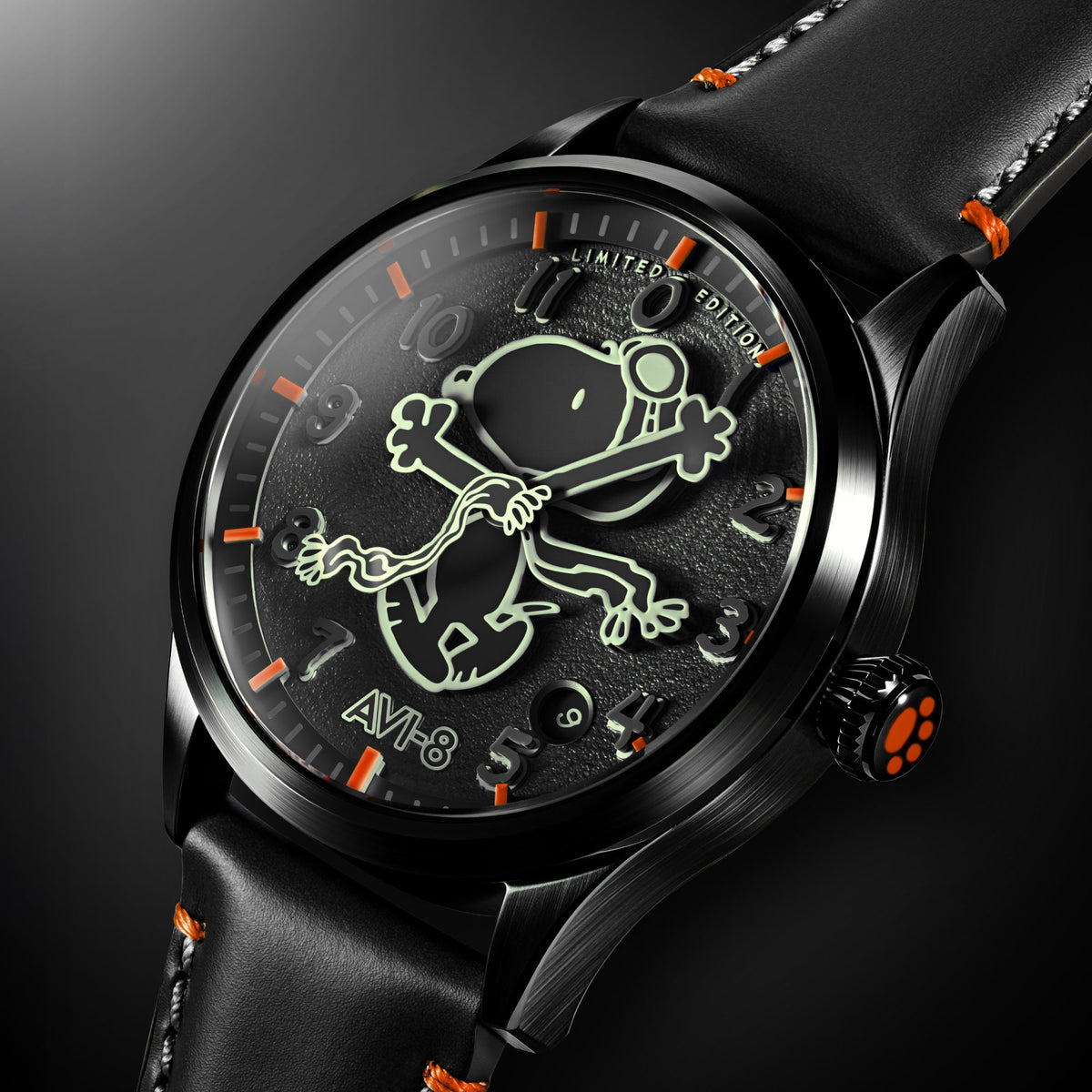 AVI-8 Engineer Automatic Peanuts Snoopy Flying Ace Monotone – Obsidian Ace (Limited Edition) – image 3