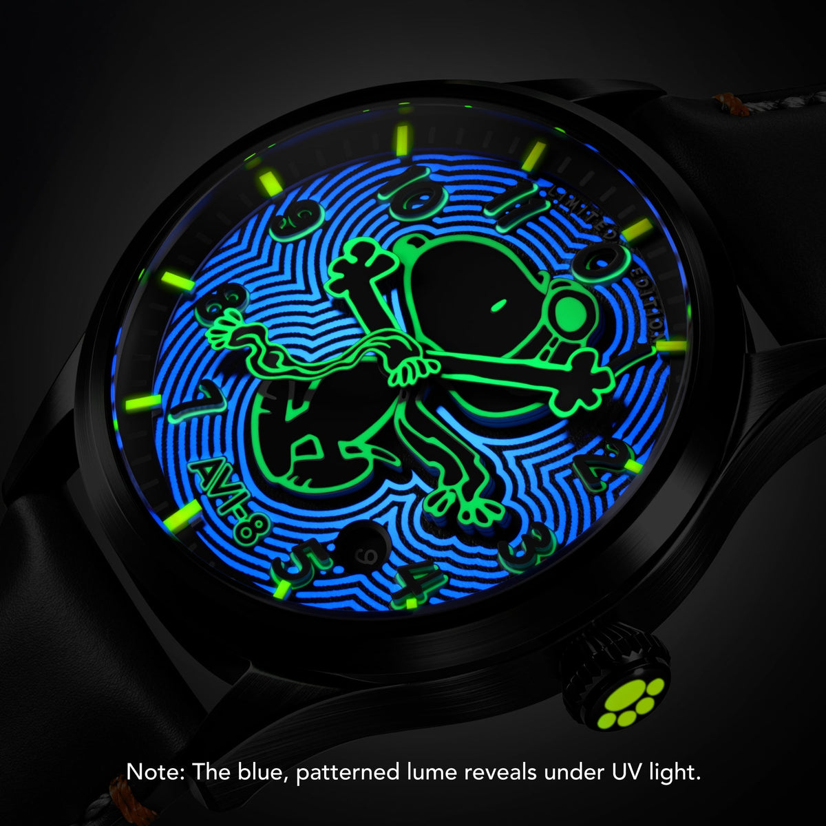AVI-8 Engineer Automatic Peanuts Snoopy Flying Ace Monotone – Obsidian Ace (Limited Edition) – image 5