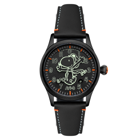 AVI-8 Engineer Automatic Peanuts Snoopy Flying Ace Monotone – Obsidian Ace (Limited Edition) – image 1