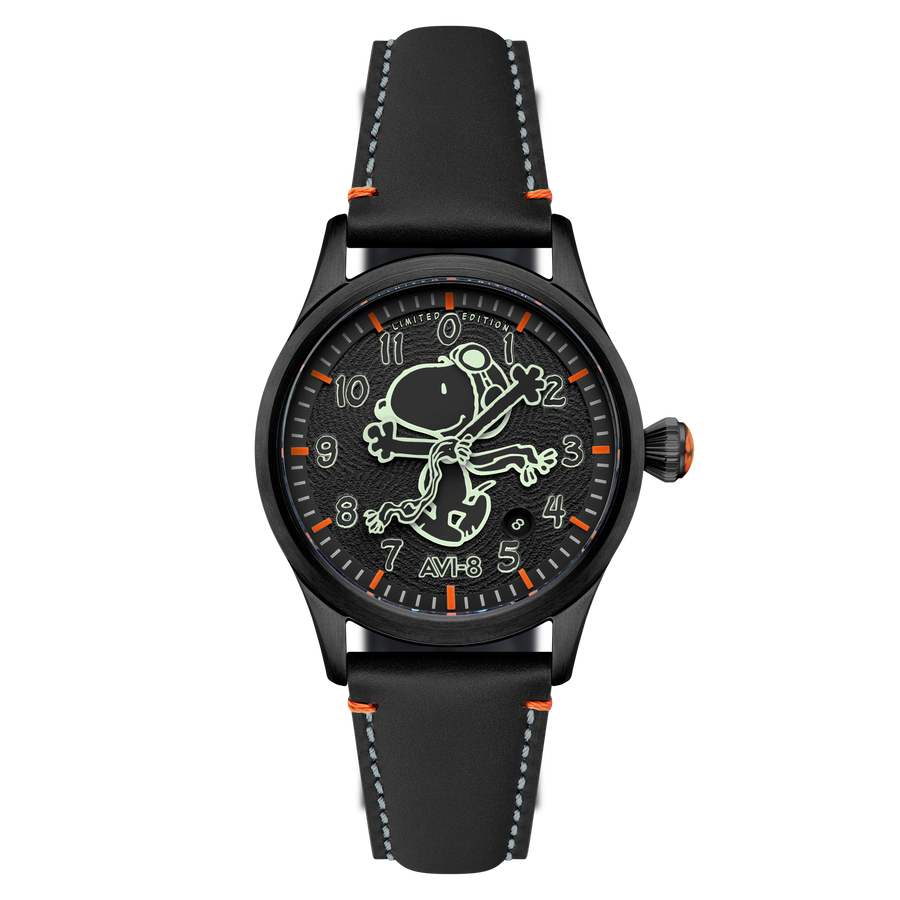AVI-8 Engineer Automatic Peanuts Snoopy Flying Ace Monotone – Obsidian Ace (Limited Edition) – image 1