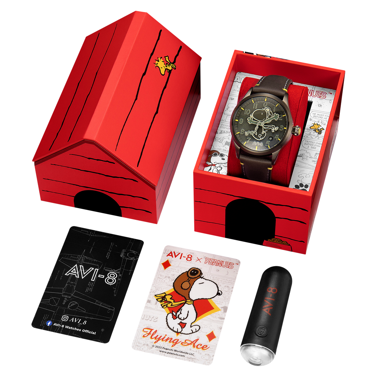 AVI-8 Engineer Automatic Peanuts Snoopy Flying Ace Monotone – Grey Glider (Limited Edition) – image 8