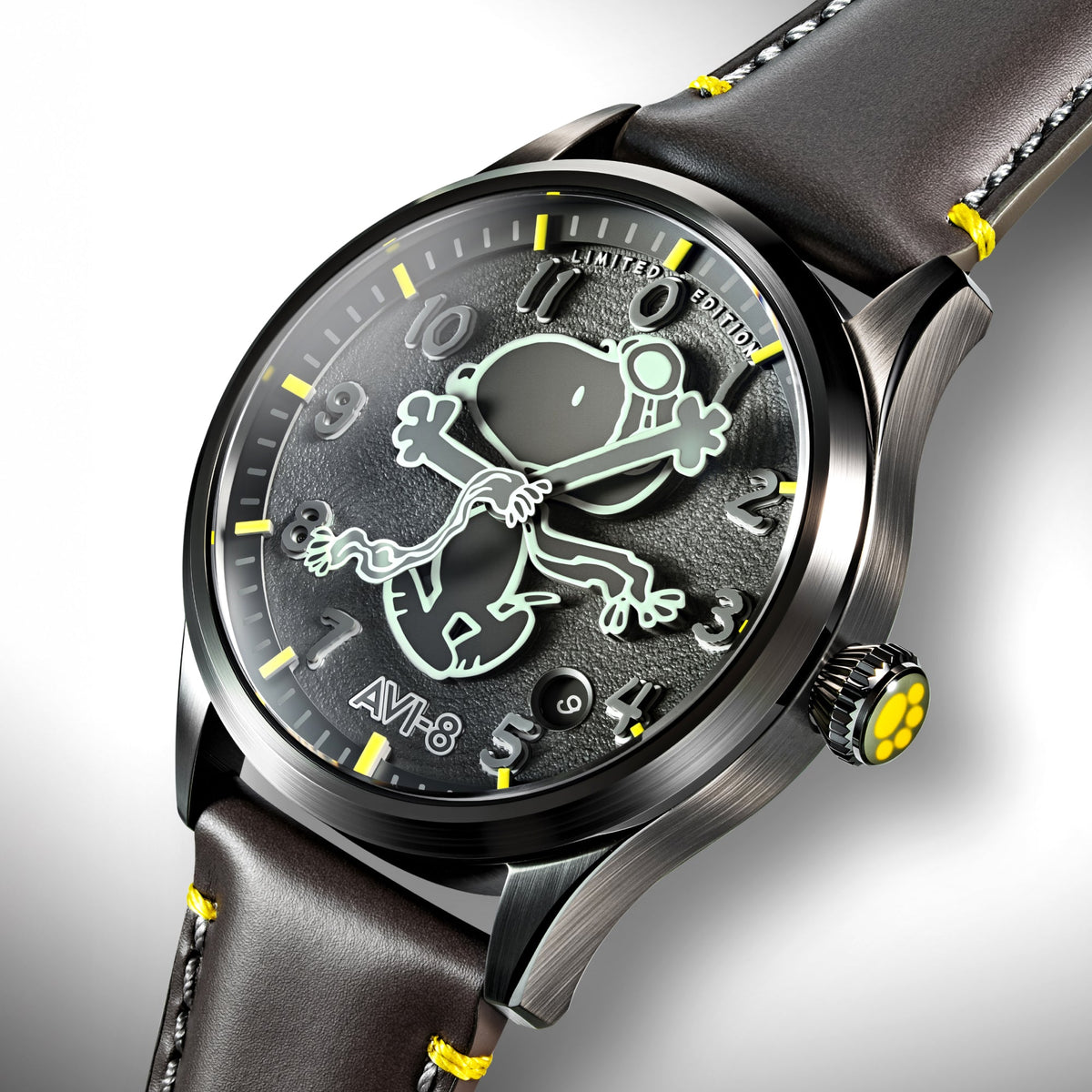AVI-8 Engineer Automatic Peanuts Snoopy Flying Ace Monotone – Grey Glider (Limited Edition) – image 3