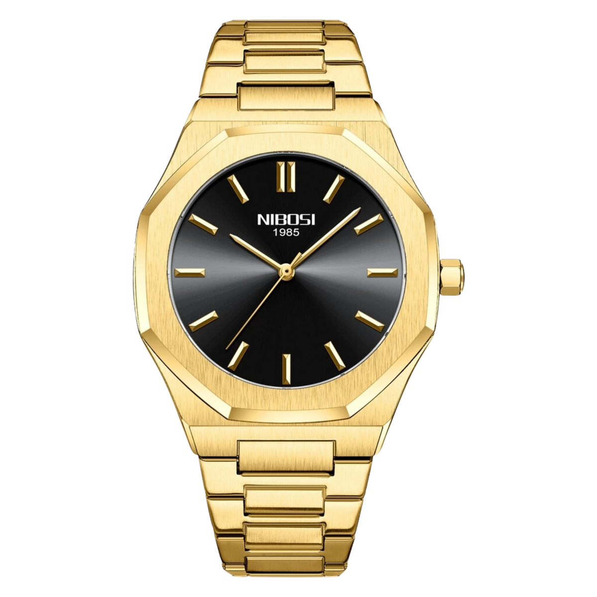 Nibosi Lynx Men's Watch – Gold & Black