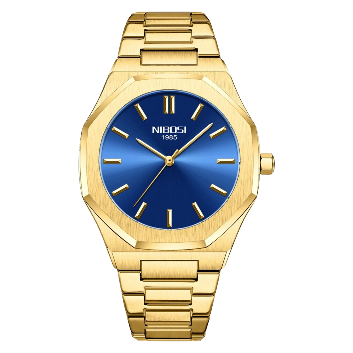 Nibosi Lynx Men's Watch – Gold & Blue