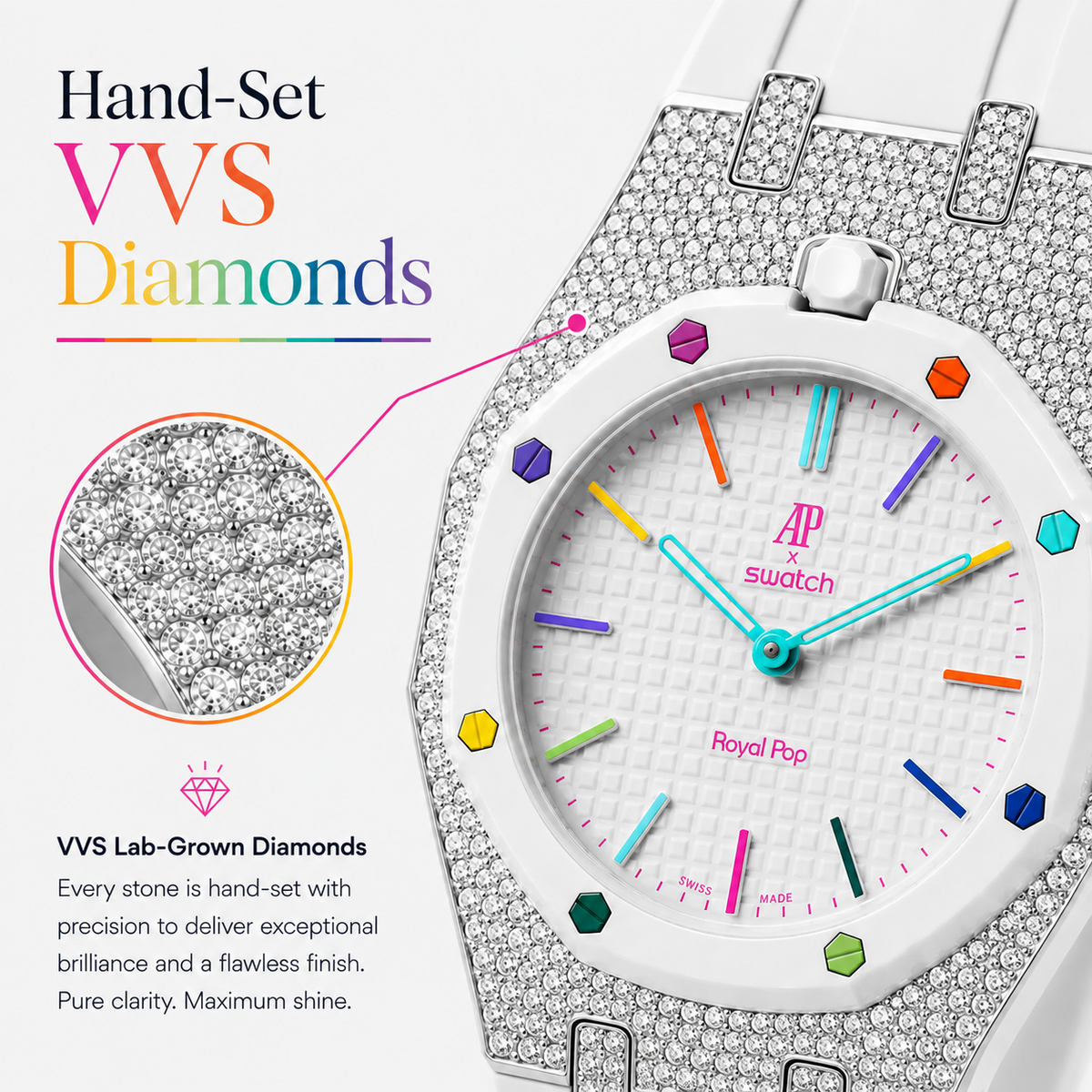 Royal Pop Strass Armband - OTG ROZ | KONTRAST