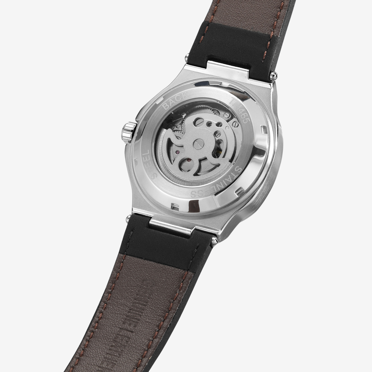 FYNTHER Lunar Skeleton Watch – Silver / Black