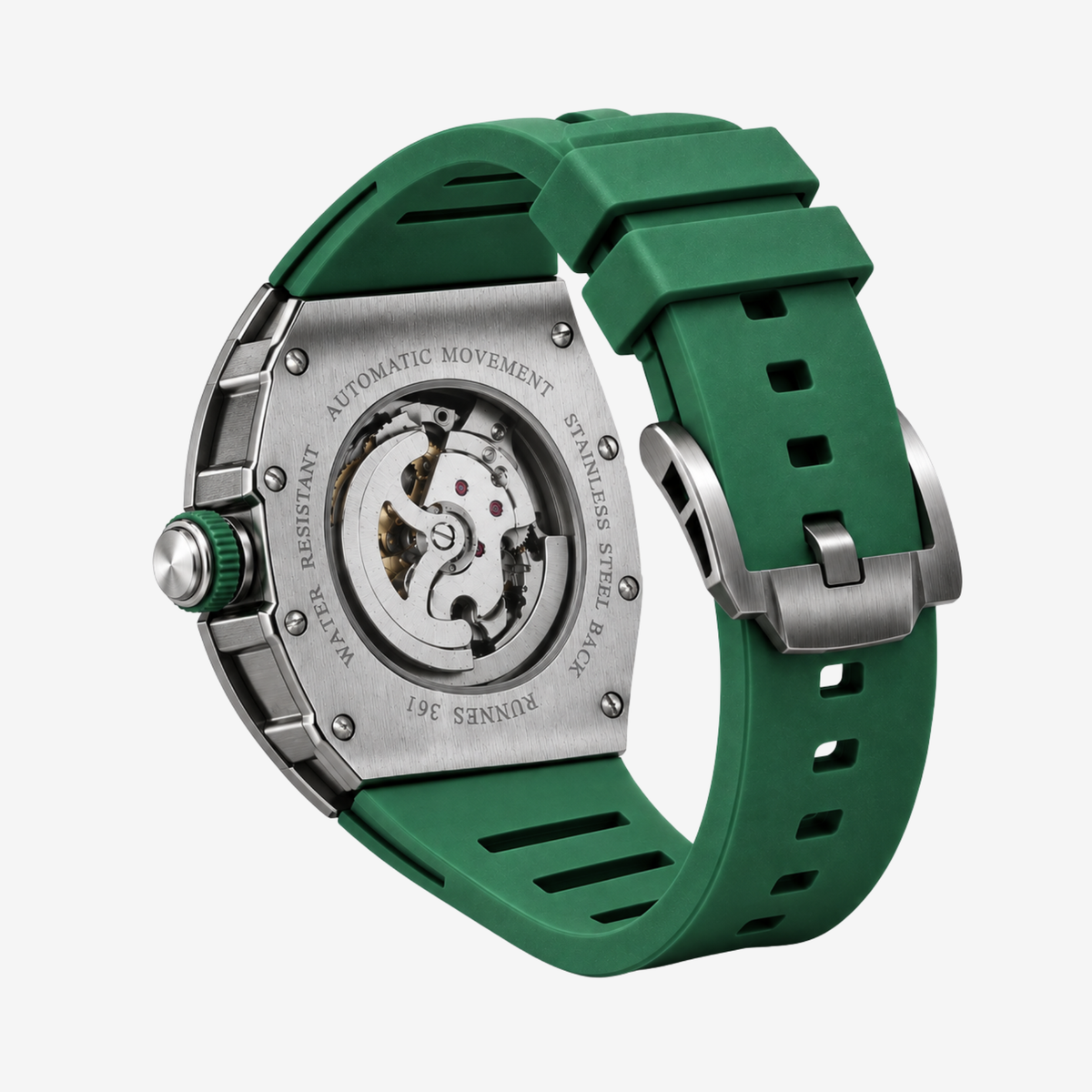 FYNTHER Chrono Skeleton Watch – Green
