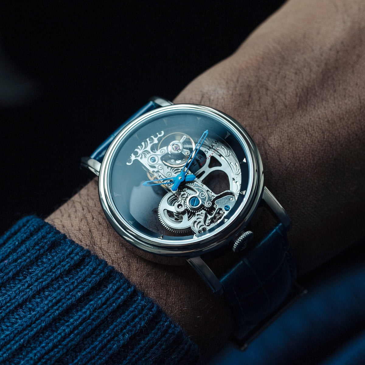 Thomas Earnshaw Fowler Bridge Skeleton Automatic – Blue – image 4