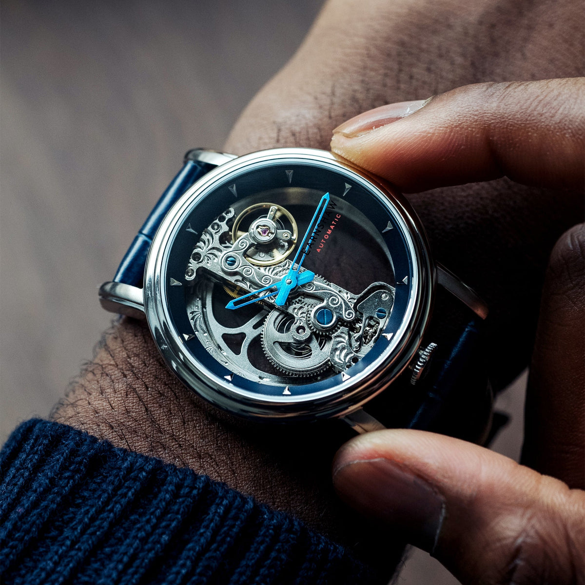 Thomas Earnshaw Fowler Bridge Skeleton Automatic – Blue