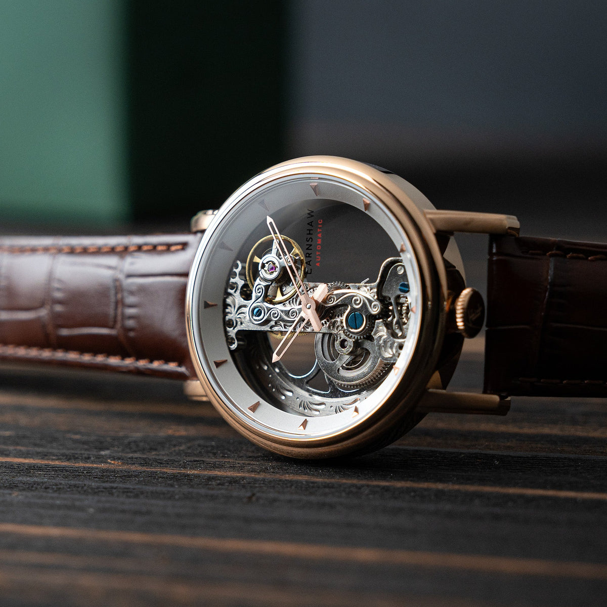 Thomas Earnshaw Fowler Bridge Skeleton Automatic – Oro rosa