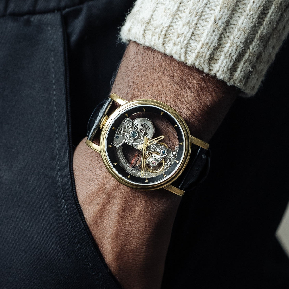 Thomas Earnshaw Fowler Bridge Skeleton Automatic – Gold – image 3
